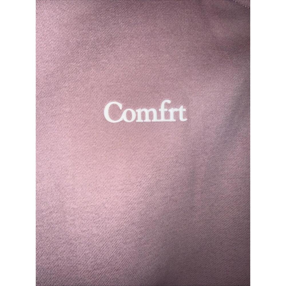Comfrt Unisex Full Zip Hoodie Purple Orchid Sz M NEW Valentines Anxiety Relax - Picture 2 of 8